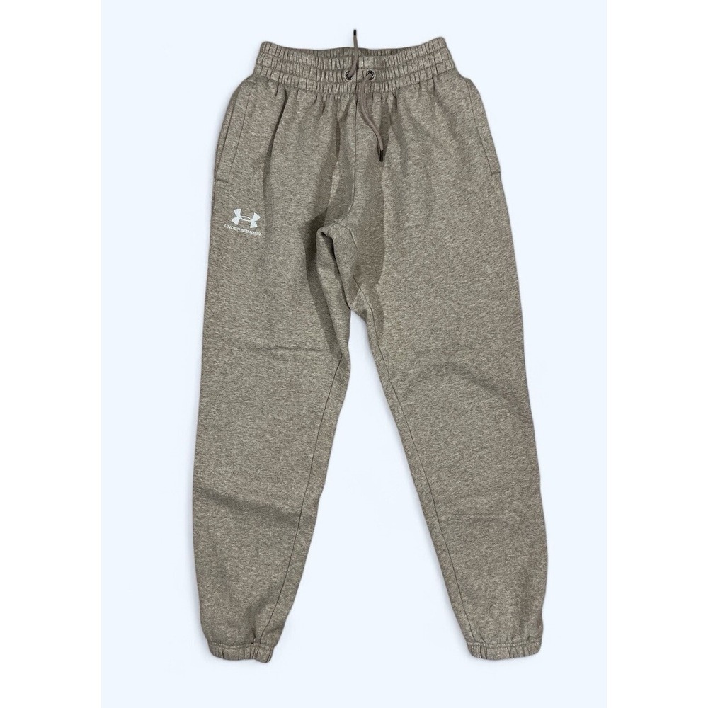 Under Armour Cream Casual Joggers Pockets Men's Size Small THICK WARM